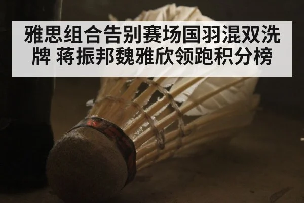 雅思组合告别赛场国羽混双洗牌 蒋振邦魏雅欣领跑积分榜